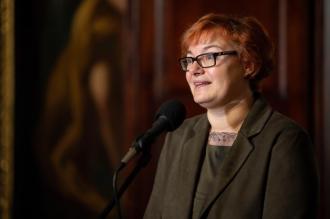 Tamara Andrejek, author of the exhibition. Photo: Aleš Cipot.